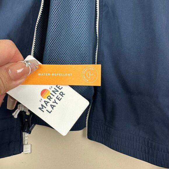 Marine Layer Men’s Zip Jacket Size M Retro Track Bomber Stranger Things 80s NWT - Picture 5 of 11